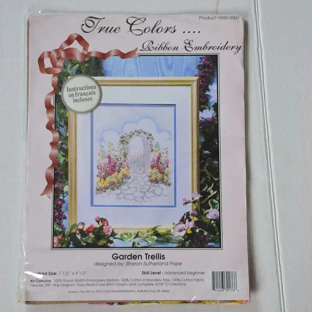 Vtg Ribbon Embroidery Kit - Picture 2 of 6